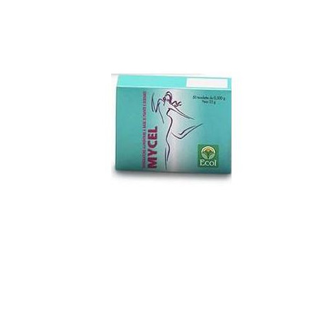 Confezione da 50 tavolette di Mycel, integratore drenante per gli inestetismi della cellulite. Confezione da 50 tavolette di Mycel, integratore drenante per gli inestetismi della cellulite.