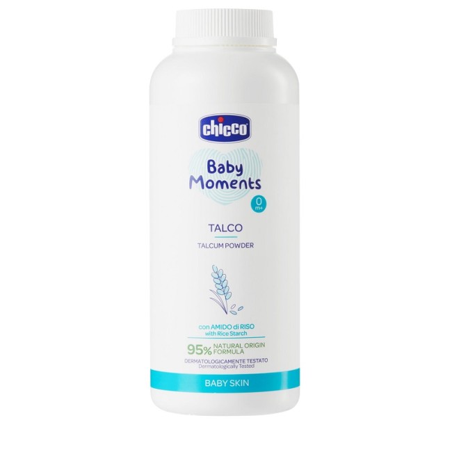 CHICCO BABY MOMENTS TALCO IN POLVERE CON AMIDO DI RISO 150 G CHICCO BABY MOMENTS TALCO IN POLVERE CON AMIDO DI RISO 150 G