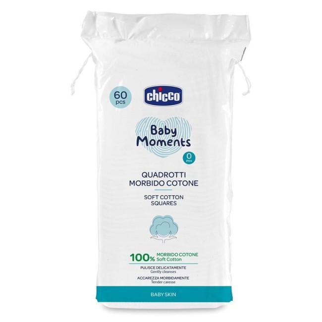 Chicco Baby Moments Quadrotti Di Cotone 60 Pezzi Chicco Baby Moments Quadrotti Di Cotone 60 Pezzi