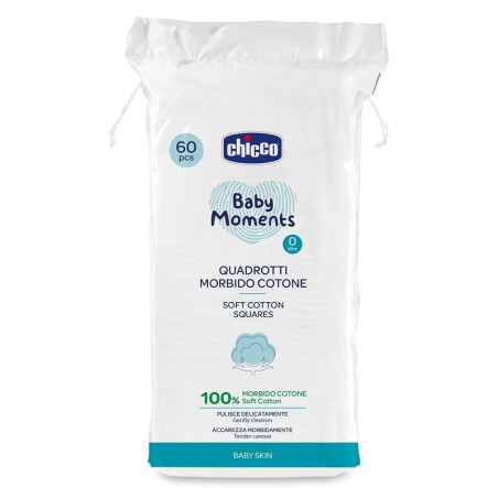 Chicco Baby Moments Quadrotti Di Cotone 60 Pezzi