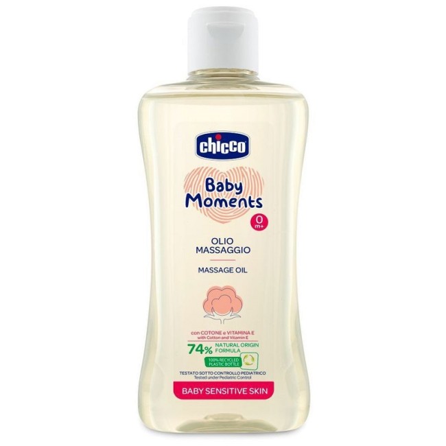 CHICCO BABY MOMENTS OLIO MASSAGGIO SENSITIVE 200 ML CHICCO BABY MOMENTS OLIO MASSAGGIO SENSITIVE 200 ML