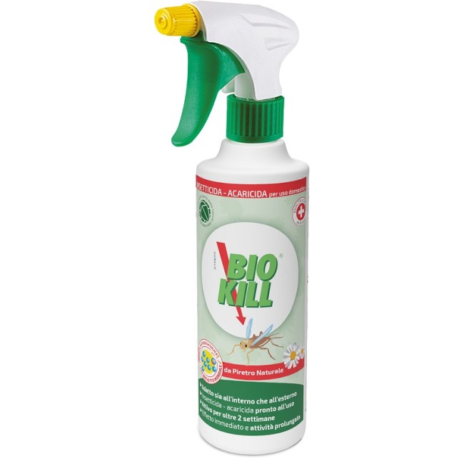 Confezione con spruzzino da 375 Ml di Biokill insetticida da piretro naturale Confezione con spruzzino da 375 Ml di Biokill insetticida da piretro naturale