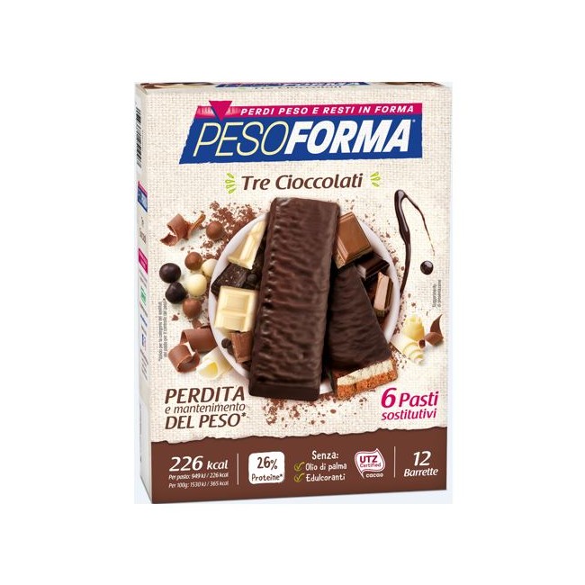PESOFORMA BARR 3 CIOCCOLATI 372 G PESOFORMA BARR 3 CIOCCOLATI 372 G