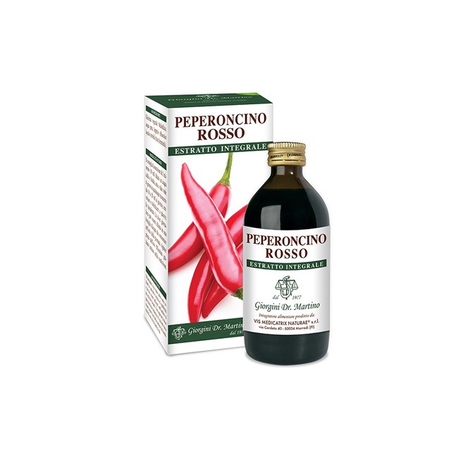 PEPERONCINO ROSSO ESTRATTO INTEGRALE 200 ML PEPERONCINO ROSSO ESTRATTO INTEGRALE 200 ML