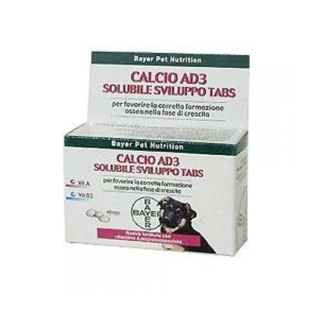 CALCIO AD3 PLUS 40 COMPRESSE APPETIBILI CALCIO AD3 PLUS 40 COMPRESSE APPETIBILI