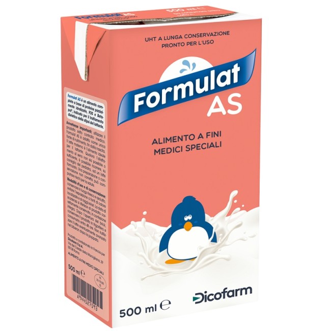 Brick da 500 ml di Formulat AS, latte per bambini con stipsi. Brick da 500 ml di Formulat AS, latte per bambini con stipsi.