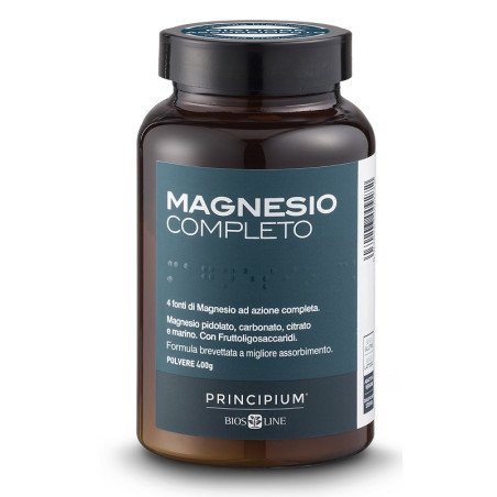 Barattolo da 400 grammi di Bios Line Principium Magnesio Completo, integratore contro stanchezza fisica e mentale. Barattolo da 400 grammi di Bios Line Principium Magnesio Completo, integratore contro stanchezza fisica e mentale.