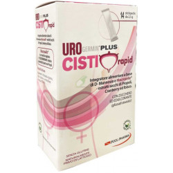 Confezione da 14 bustine di Pool Pharma Urogermin Plus Cisti Rapid Integratore Per Il Benessere Delle Vie Urinarie.