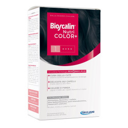 Confezione contenente Bioscalin Nutricolor Plus Crema Colorante per Capelli Nero 01