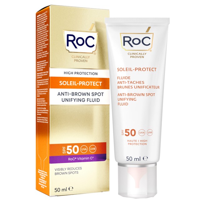 ROC FLUIDO SOLARE VISO SPF 50+ ANTIMACCHIE BRUNE 50 ML ROC FLUIDO SOLARE VISO SPF 50+ ANTIMACCHIE BRUNE 50 ML