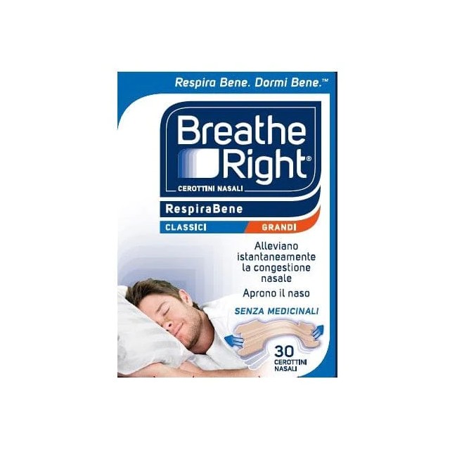 Cerotti Nasali Breathe Right Classici Grandi 30 Pezzi