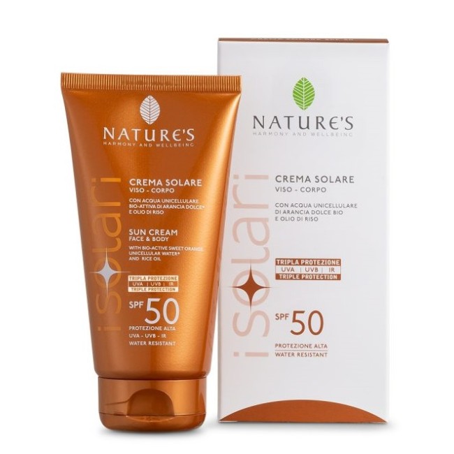 NATURE'S I SOLARI CREMA SOLARE VISO E CORPO SPF 50 IR SUN 150 ML NATURE'S I SOLARI CREMA SOLARE VISO E CORPO SPF 50 IR SUN 150 ML