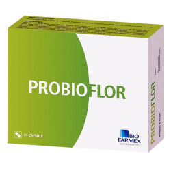 Confezione da 30 capsule di Probioflor, integratore per l'equilibrio del microbiota intestinale.