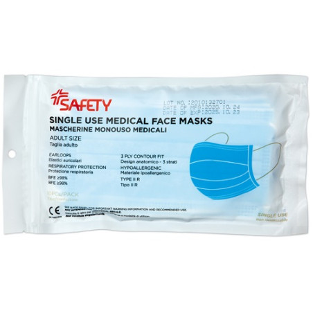 Safety Mascherina Chirurgica 10 Pezzi