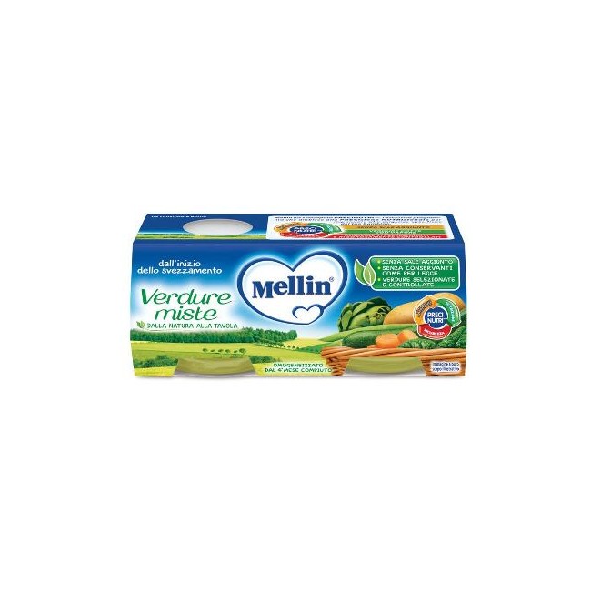 MELLIN OMOGENEIZZATO VERDURE MISTE 2 X 80 G MELLIN OMOGENEIZZATO VERDURE MISTE 2 X 80 G