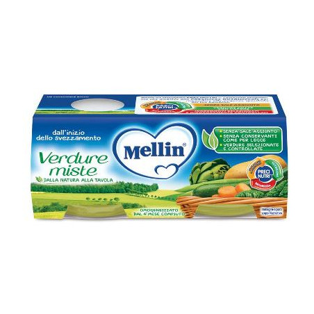 MELLIN OMOGENEIZZATO VERDURE MISTE 2 X 80 G MELLIN OMOGENEIZZATO VERDURE MISTE 2 X 80 G