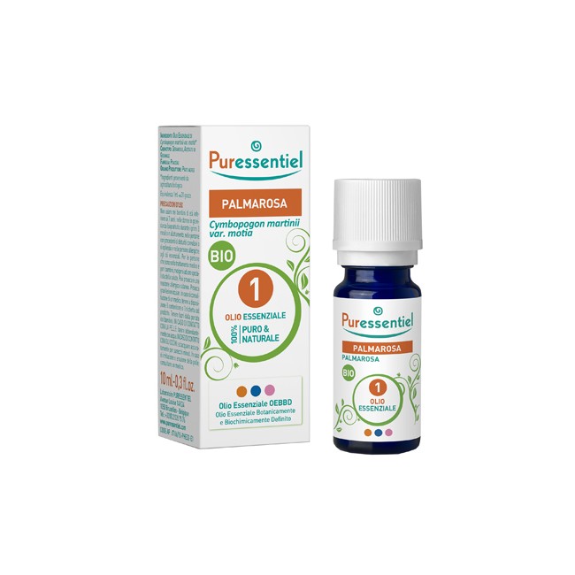PURESSENTIEL PALMAROSA OLIO ESSENZIALE BIO 10 ML PURESSENTIEL PALMAROSA OLIO ESSENZIALE BIO 10 ML