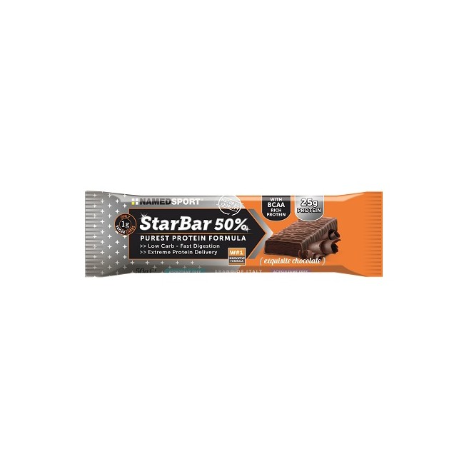 STARBAR 50% PROTEIN EXQUISITE CHOCOLATE 50 G STARBAR 50% PROTEIN EXQUISITE CHOCOLATE 50 G