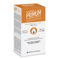 Confezione da 15 stick di Primum Drenante Mini Drink Integratore Per Il Drenaggio Dei Liquidi Gusto Arancia.