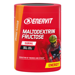 Barattolo da 500 grammi di Enervit Maltodextrin Fructose, integratore energizzante per sportivi.
