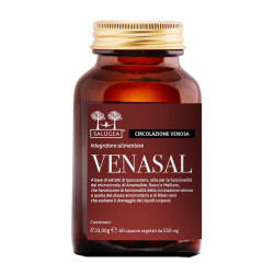 Flacone da 60 capsule di Salugea Venasal, integratore per microcircolo e benessere delle gambe.