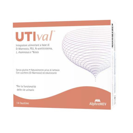 Confezione da 14 bustine di Utival benessere intestinale e vie urinarie