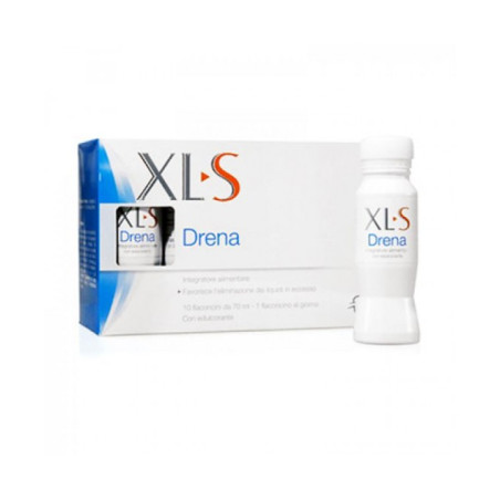 Confezione da 10 flaconcini di XLS Drena Integratore Per Il Drenaggio Dei Liquidi In Eccesso.