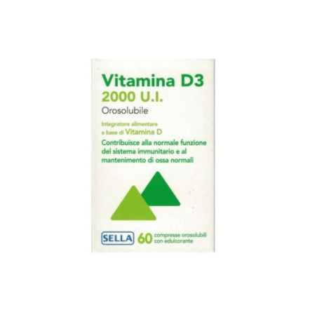 Confezione da 60 compresse ORO di Sella Vitamina D3 2000 UI Integratore Per Ossa E Sistema Immunitario. Confezione da 60 compresse ORO di Sella Vitamina D3 2000 UI Integratore Per Ossa E Sistema Immunitario.