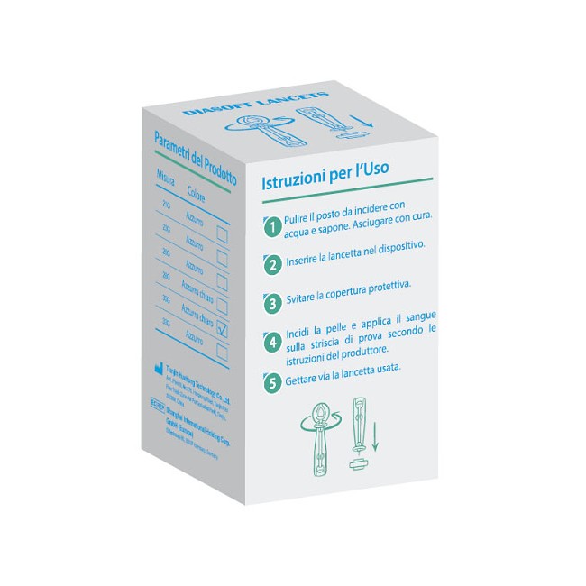 LANCETTE PUNGIDITO DIASOFT LANCET 25 PEZZI LANCETTE PUNGIDITO DIASOFT LANCET 25 PEZZI