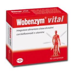 Confezione da 40 compresse di Named Wobenzym Vital, integratore per ossa e cartilagini.