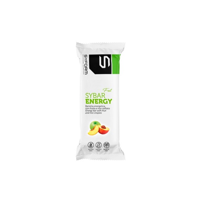 SYBAR ENERGY FRUIT BARRETTA MELA/PESCA 40 G SYBAR ENERGY FRUIT BARRETTA MELA/PESCA 40 G