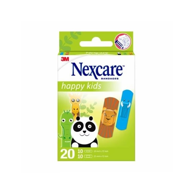 Cerotti Nexcare Kids Plasters Animals 20 Pezzi Assortiti Cerotti Nexcare Kids Plasters Animals 20 Pezzi Assortiti