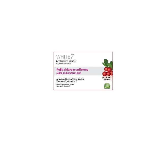 White 7 Integratore Alimentare Pelle Chiara Ed Uniforme 30 Compresse White 7 Integratore Alimentare Pelle Chiara Ed Uniforme 30 Compresse
