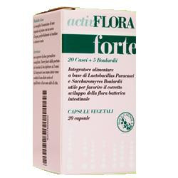 Confezione da 20 capsule di Activflora Forte, integratore per salute intestinale e difese immunitarie.