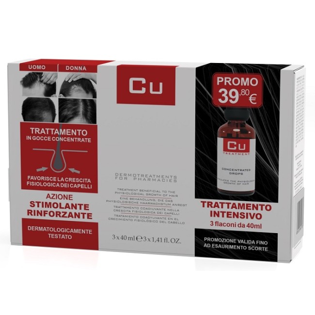 Flaconi 3x40 ml di Vital Plus CU Intensiv Lozione Anti Caduta Flaconi 3x40 ml di Vital Plus CU Intensiv Lozione Anti Caduta