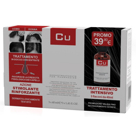 Flaconi 3x40 ml di Vital Plus CU Intensiv Lozione Anti Caduta