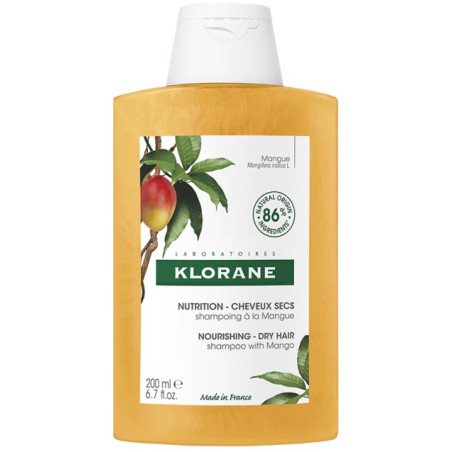 Flacone da 400 ml di Klorane Shampoo Nutriente al Mango