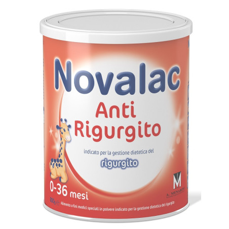 Barattolo da 800 grammi di Novalac Antirigurgito, latte in polvere che contrasta il rigurgito. Barattolo da 800 grammi di Novalac Antirigurgito, latte in polvere che contrasta il rigurgito.