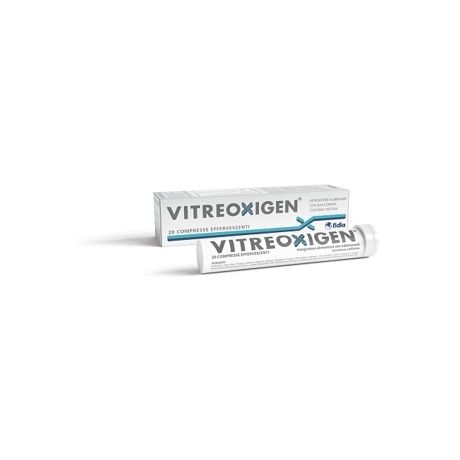 Confezione da 20 compresse effervescenti di Vitreoxigen multivitaminico e multiminerale Confezione da 20 compresse effervescenti di Vitreoxigen multivitaminico e multiminerale