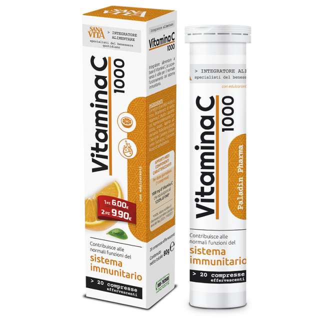SANAVITA VITAMINA C 20 COMPRESSE EFFERVESCENTI SANAVITA VITAMINA C 20 COMPRESSE EFFERVESCENTI
