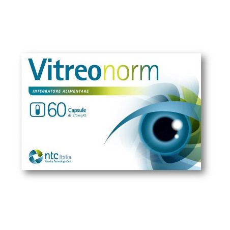 Confezione da 60 capsule di Vitreonorm, integratore per gli occhi e la vista.