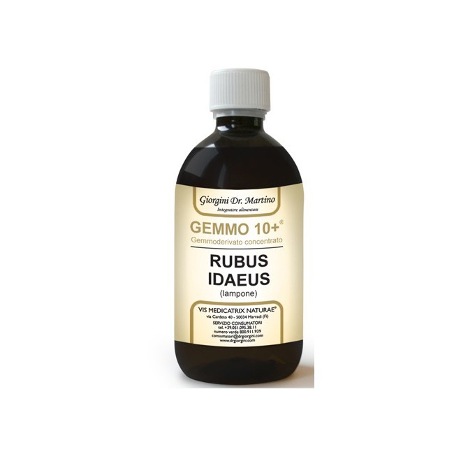 GEMMO 10+ GEMMODERIVATO CONCENTRATO LIQUIDO ANALCOLICO RUBUS IDEAUS LAMPONE 500 ML
