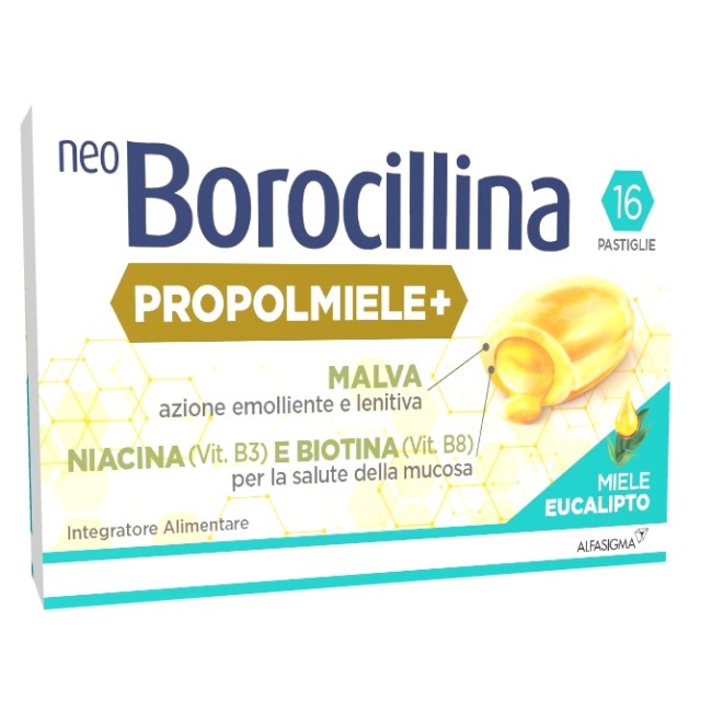 NEOBOROCILLINA PROPOLMIELE+ MIELE/EUCALIPTO 16 PASTIGLIE NEOBOROCILLINA PROPOLMIELE+ MIELE/EUCALIPTO 16 PASTIGLIE