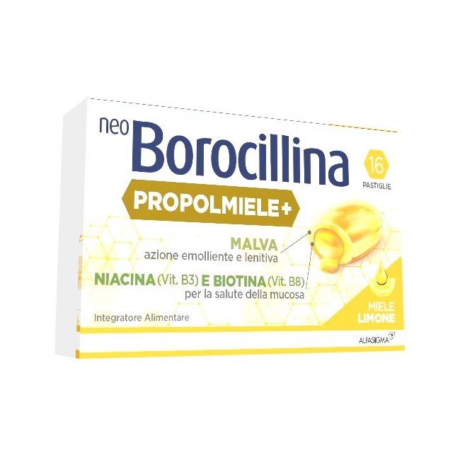 NEOBOROCILLINA PROPOLMIELE+ MIELE/LIMONE 16 PASTIGLIE NEOBOROCILLINA PROPOLMIELE+ MIELE/LIMONE 16 PASTIGLIE