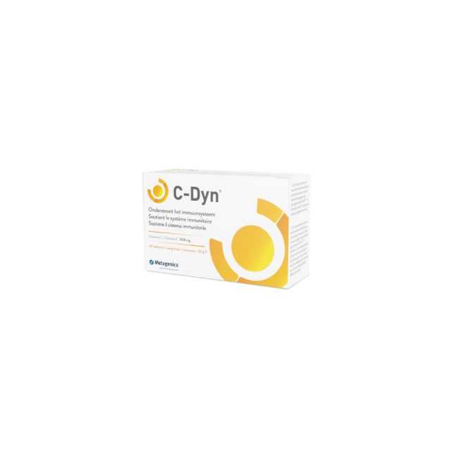Confezione da 45 compresse di C-Dyn, integratore per sistema immunitario. Confezione da 45 compresse di C-Dyn, integratore per sistema immunitario.