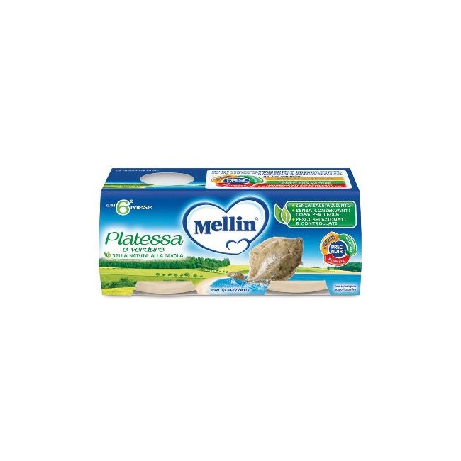 MELLIN OMOGENEIZZATO PLATESSA 2X80 G MELLIN OMOGENEIZZATO PLATESSA 2X80 G