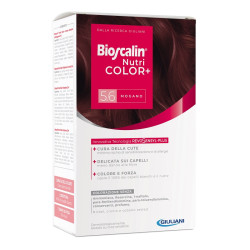 Confezione contenente Bioscalin Nutricolor Crema Colorante per Capelli Mogano 5.6