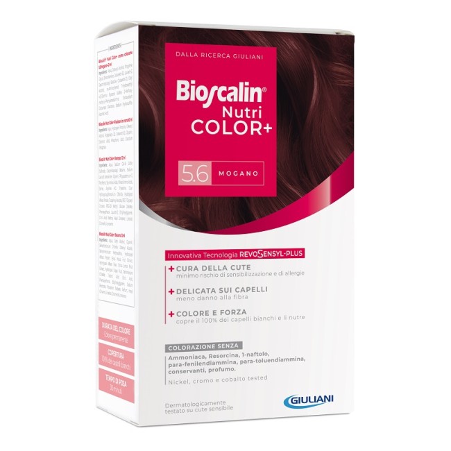 BIOSCALIN NUTRICOLOR PLUS 5,6 MOGANO CREMA COLORANTE 40 ML + RIVELATORE CREMA 60 ML + SHAMPOO 12 ML + TRATTAMENTO FINALE BALSAMO BIOSCALIN NUTRICOLOR PLUS 5,6 MOGANO CREMA COLORANTE 40 ML + RIVELATORE CREMA 60 ML + SHAMPOO 12 ML + TRATTAMENTO FINALE BALSAMO