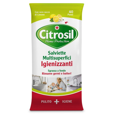 Citrosil Salviette Igienizzanti Limone 40 Pezzi Citrosil Salviette Igienizzanti Limone 40 Pezzi