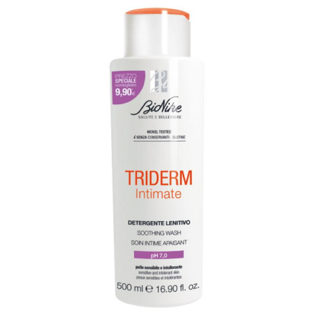 Flacone da 500 ml di Bionike Triderm Intimate Detergente Intimo Lenitivo Flacone da 500 ml di Bionike Triderm Intimate Detergente Intimo Lenitivo